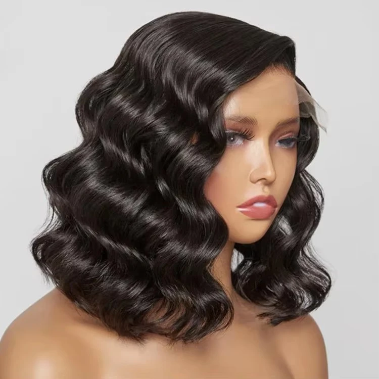 Natural black Body wave Human Hair Lace Front Wig, 13*4 Brazilian remy Human Hair Wigs