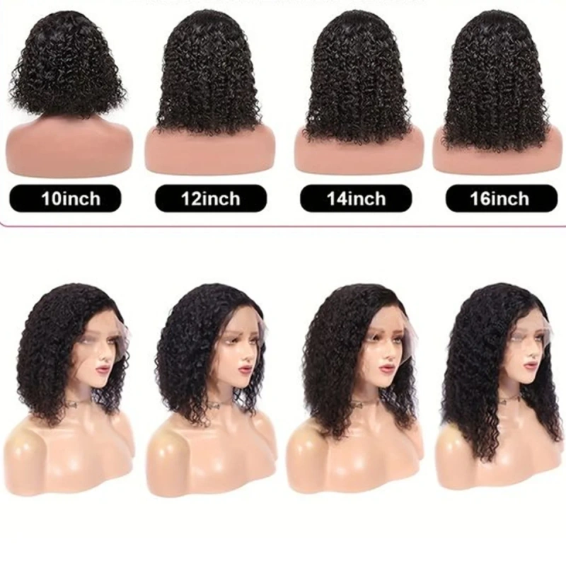 Deep Wave Bob Wig Brazilian Human Hair Lace Front Wigs ,Unprocessed Short Bob Wig Vendors, Virgin Human Hair Wig