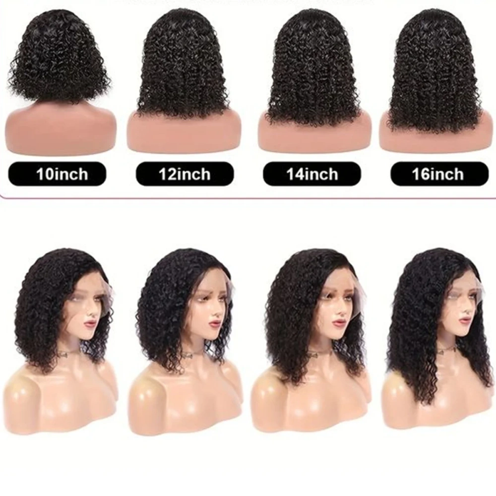 Deep Wave Bob Wig Brazilian Human Hair Lace Front Wigs ,Unprocessed Short Bob Wig Vendors, Virgin Human Hair Wig