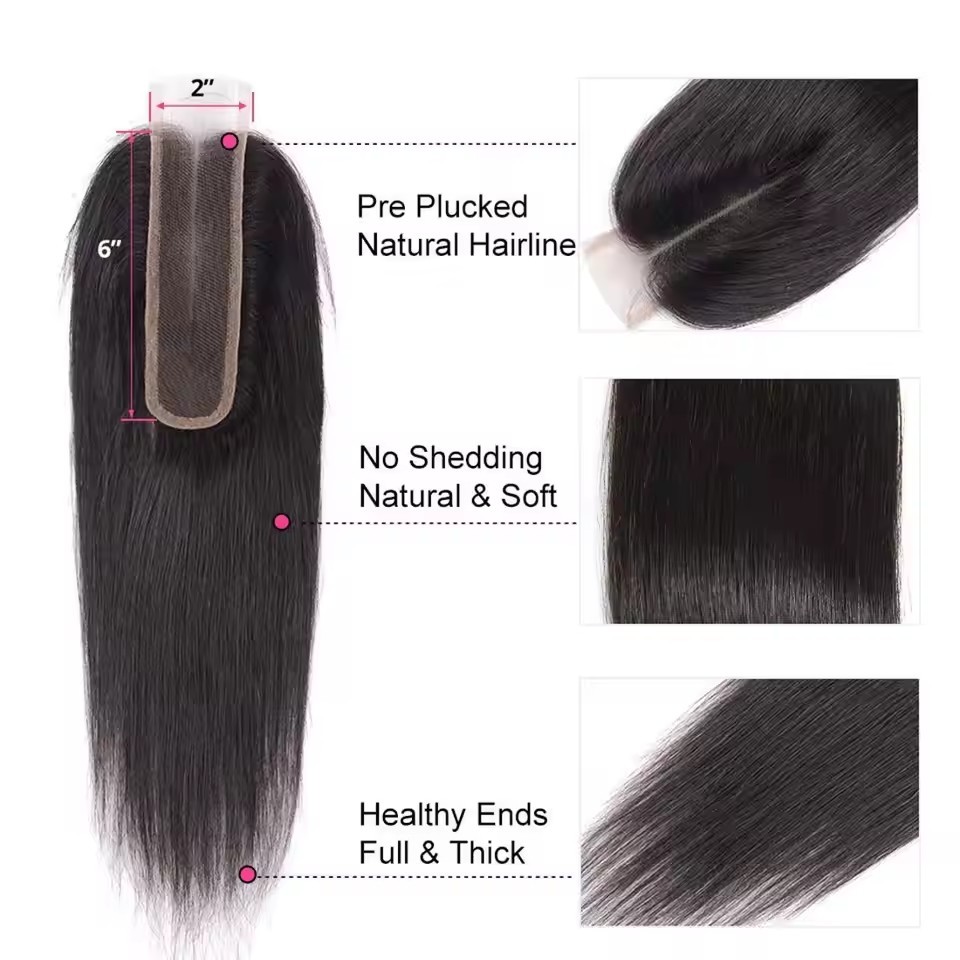 Natural Straight Hair Bundles With closure  remy l Human Hair 3  Bundles With Closure Brazilian Hair Weave Bundles
