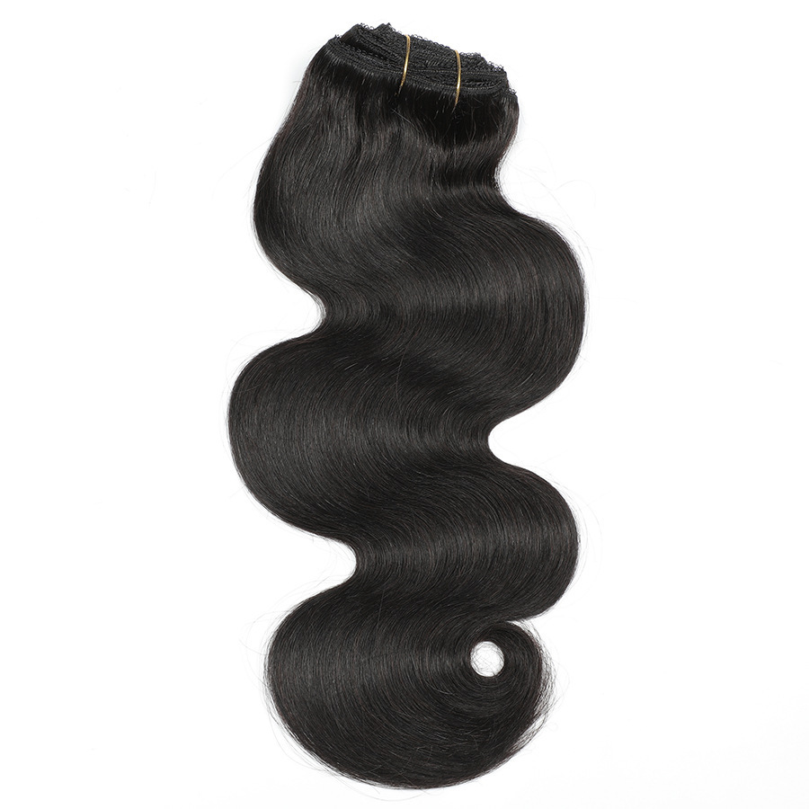 Natural Black Clip In Hair Extensions  Brazilian Body Wave Clip In 8 Pcs/Set Clip Ins Remy Hair 8-26 Inch 120G