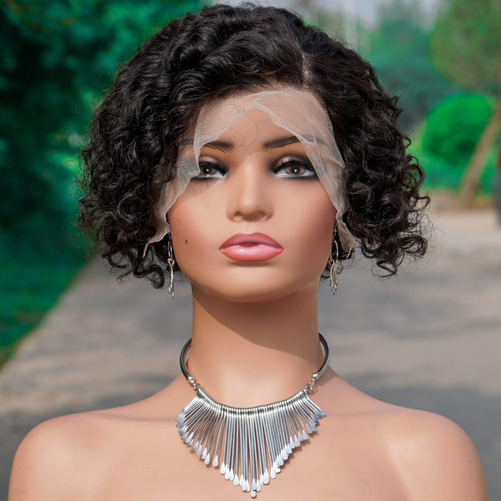 Pixie Cut Wig Frontal Lace Wig 13X4 Human Hair Transparent Lace Wigs For Women Natural 100% Human Hair Wig