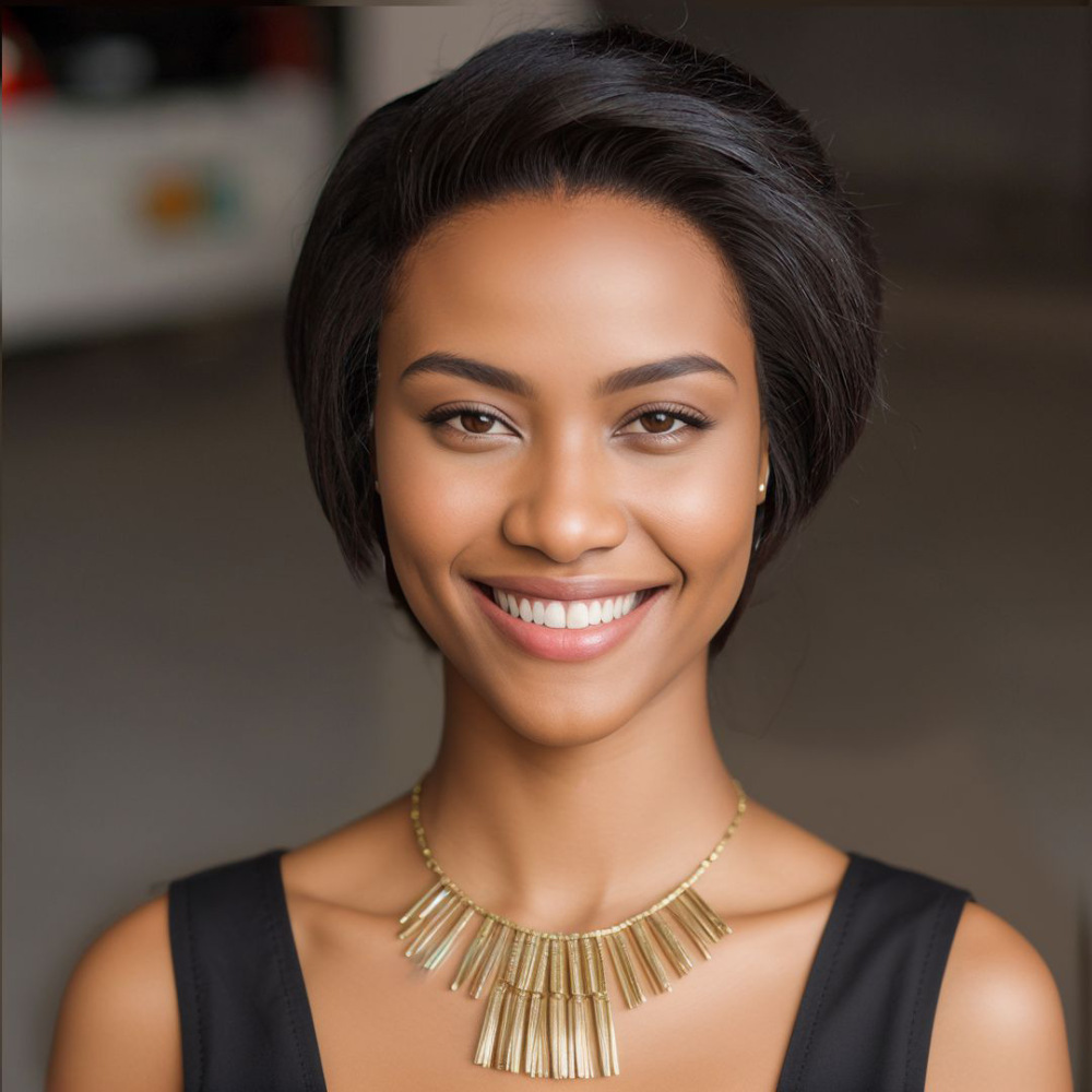 Natural Short Bob Human Hair Wig T Part Lace Wig  Brazilian Remy Human Hair Wigs