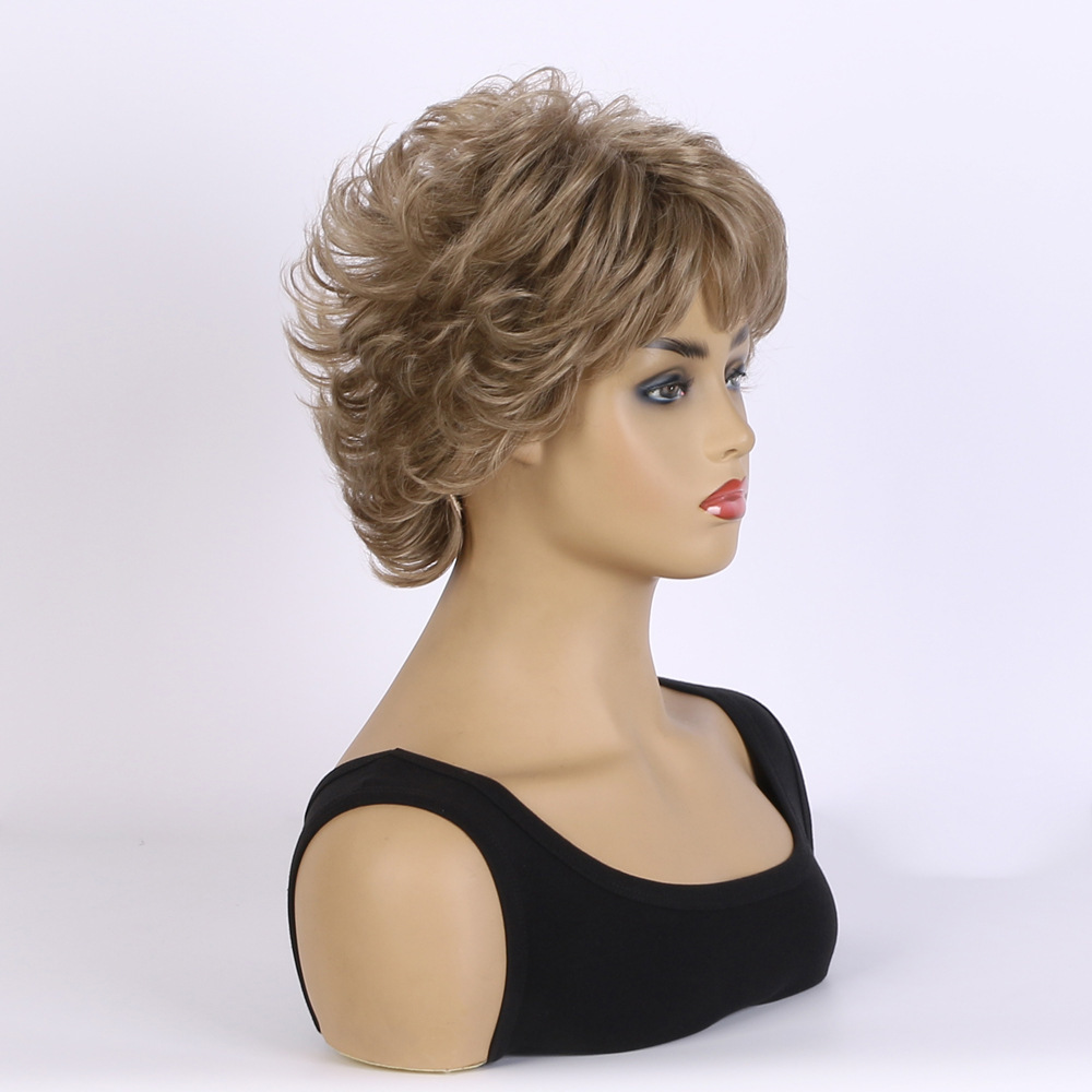 Short Pixie Cut blonde  curly  Wigs Synthetic Wigs for Women Daily Wear Heat Resistant Wigs