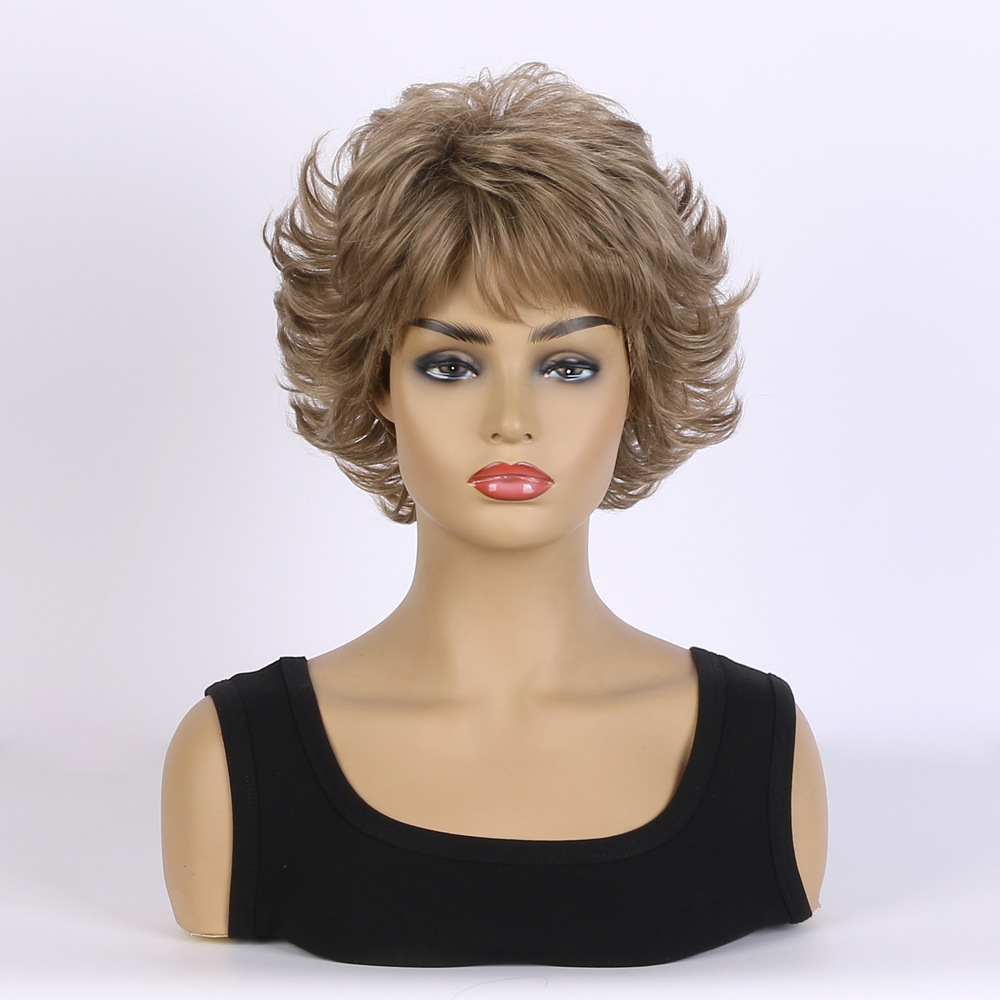 Short Pixie Cut blonde  curly  Wigs Synthetic Wigs for Women Daily Wear Heat Resistant Wigs