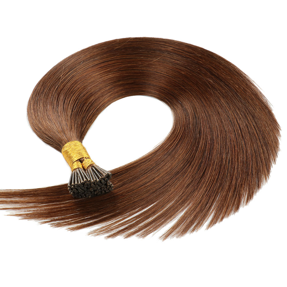 flat Tip Remy Human Hair Extensions #1B Pre Bonded Keratin Stick  100% Human Hair Extensions