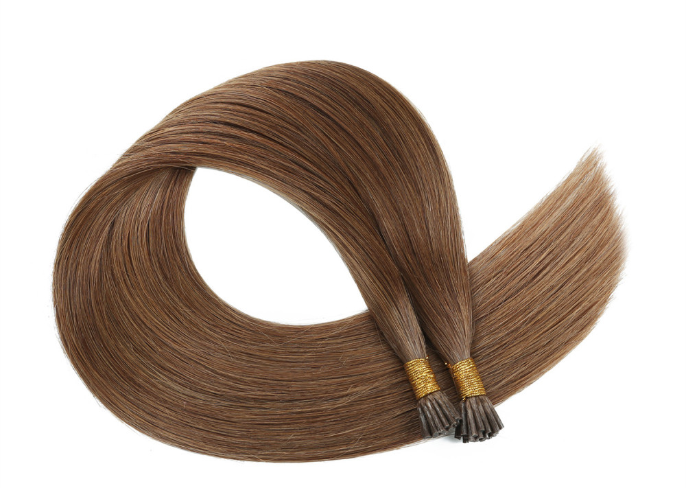 flat Tip Remy Human Hair Extensions #1B Pre Bonded Keratin Stick  100% Human Hair Extensions