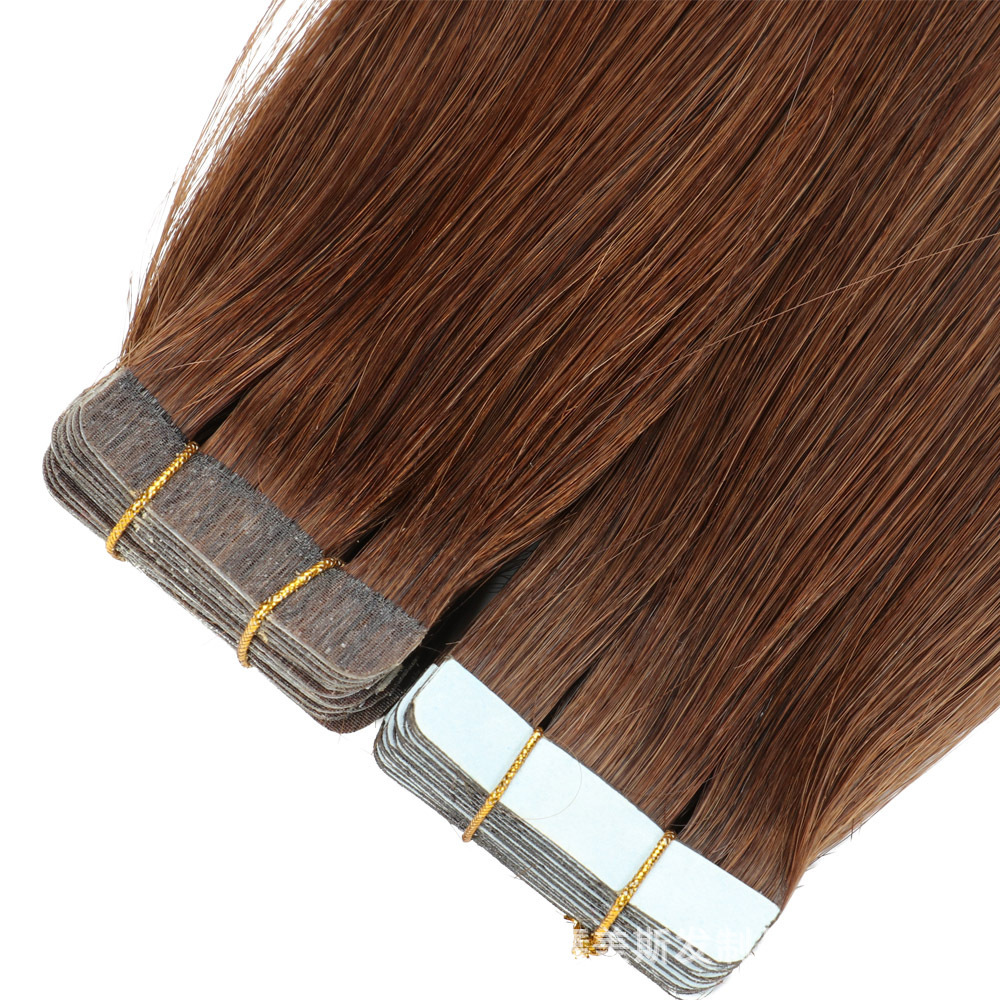 10A Brown #4 Straight Tape In Hair Extensions  Remy Hair Extensions Tape In 100g Per Pack Seamless tape hair extensions 16-26Inch