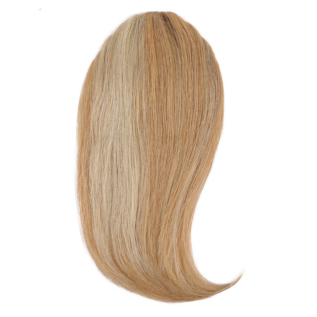 Human Hair Bangs Clip-In Hair Extension for Women 8inch 20g Front 3 clips in Straight Remy Natural Human Hair Fringe