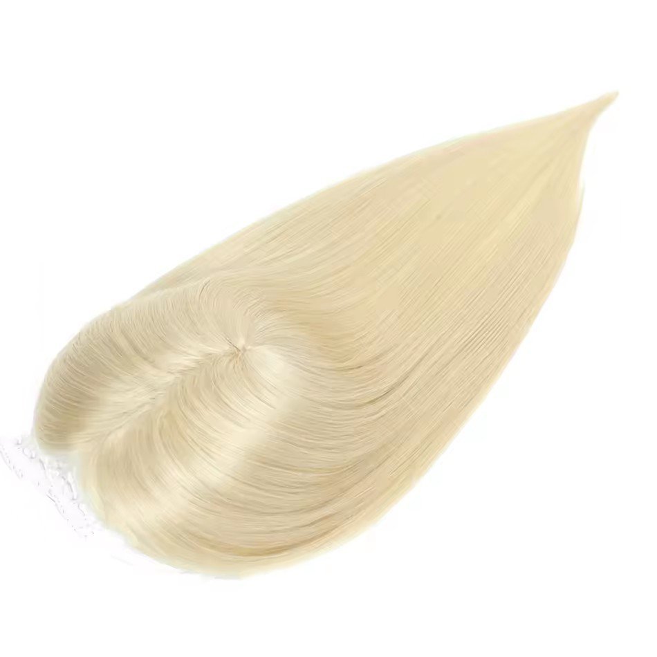100% Human Hair Toppers for Women Toppers with Bangs high Density Clip In Topper Top Hair Extension