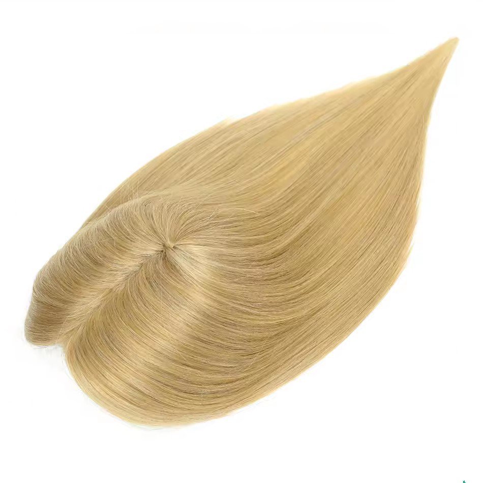 100% Human Hair Toppers for Women Toppers with Bangs high Density Clip In Topper Top Hair Extension