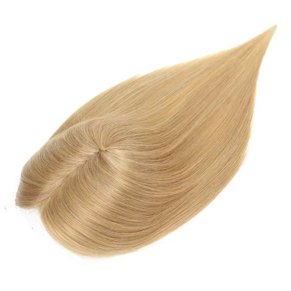 100% Human Hair Toppers for Women Toppers with Bangs high Density Clip In Topper Top Hair Extension
