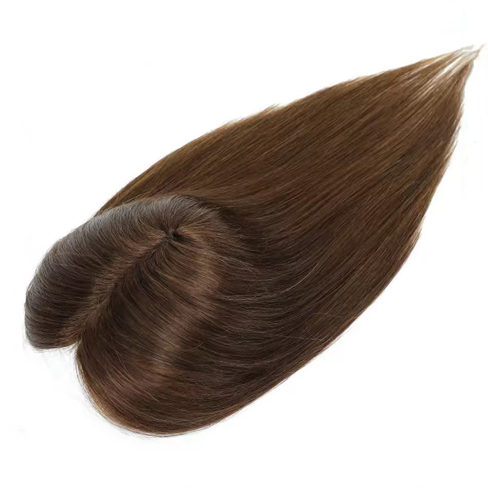 100% Human Hair Toppers for Women Toppers with Bangs high Density Clip In Topper Top Hair Extension