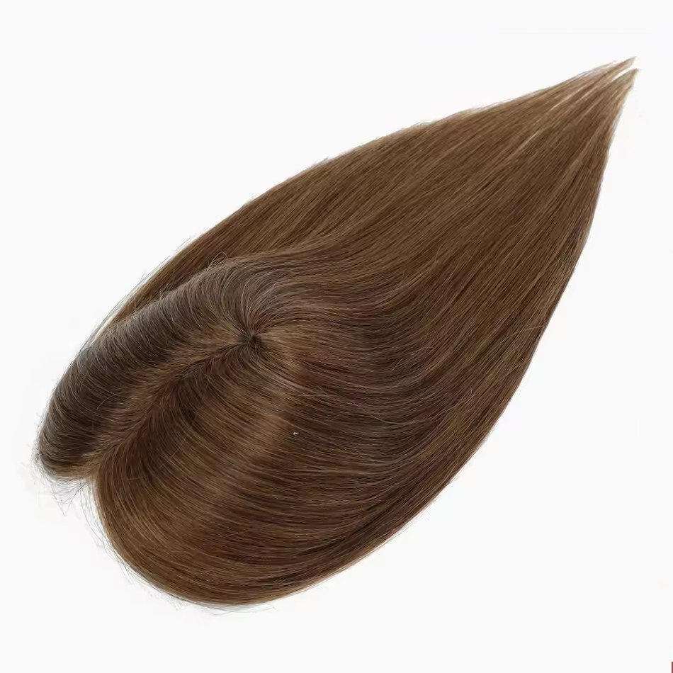 100% Human Hair Toppers for Women Toppers with Bangs high Density Clip In Topper Top Hair Extension