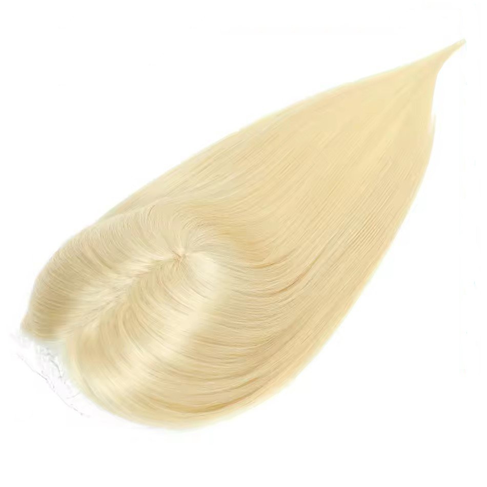 100% Human Hair Toppers for Women Toppers with Bangs high Density Clip In Topper Top Hair Extension