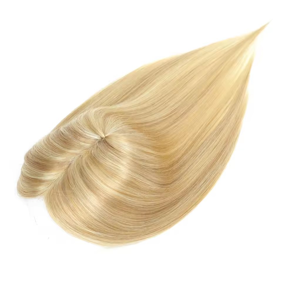 100% Human Hair Toppers for Women Toppers with Bangs high Density Clip In Topper Top Hair Extension