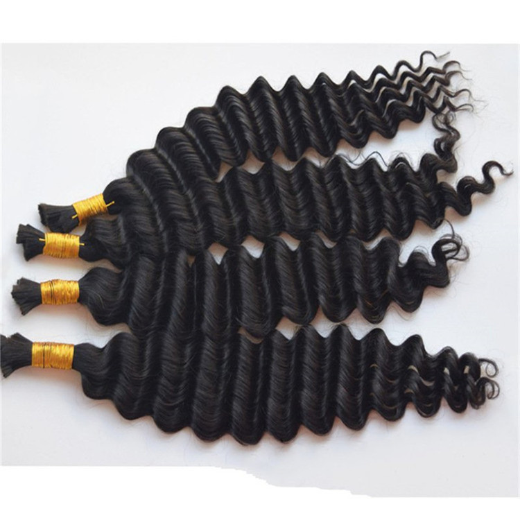 Human Braiding Hair Deep Wave Bulk Human Hair 100g No Weft Human Hair Bundles Micro Human Braiding Hair