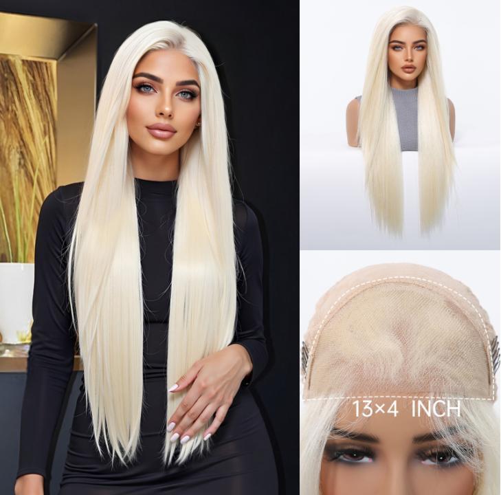 Burgundy 13*6 Lace Hair Synthetic Wigs for Women Wine Red Long Wavy Lace Wig Natural Hairline Free Part