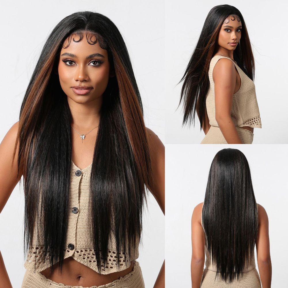 Burgundy 13*6 Lace Hair Synthetic Wigs for Women Wine Red Long Wavy Lace Wig Natural Hairline Free Part