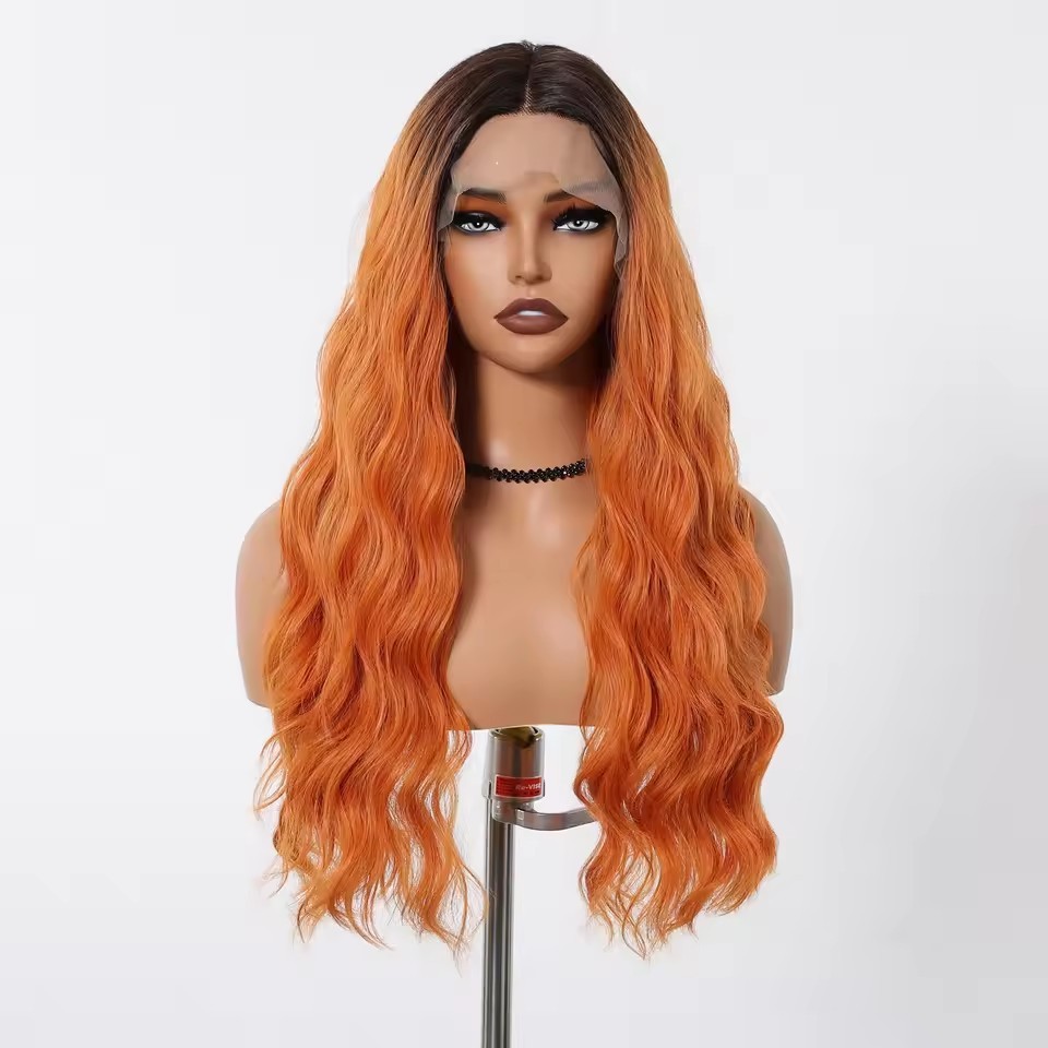 T Part 13*5*1 Lace Front Synthetic Wigs Straight Black Daily Party Middle Wig Hair for Women  Natural Use