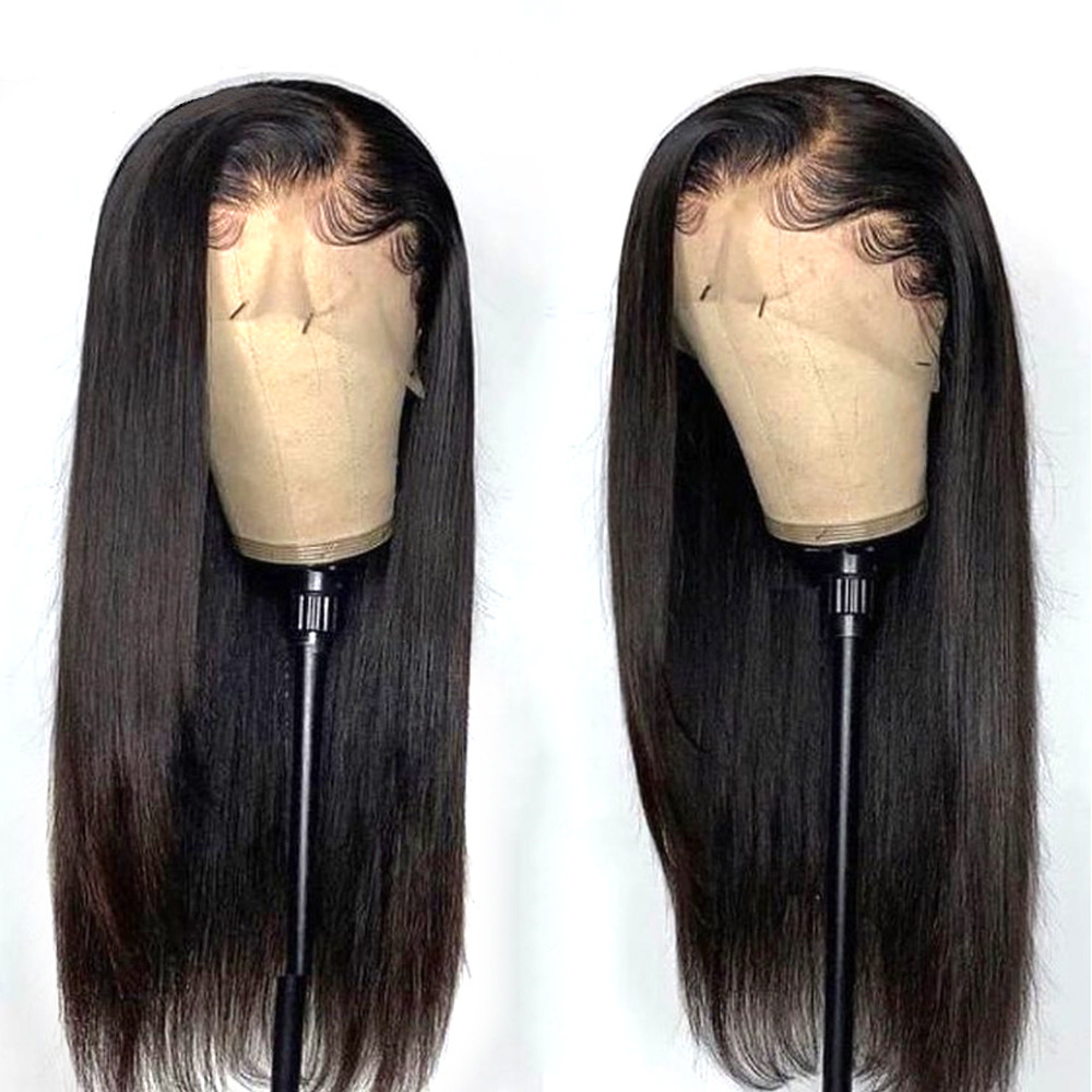 Natural 10-30 inch Long Straight  Brazilian Human Hair Wigs  4x4 Lace Front Human Hair Wigs for Woman