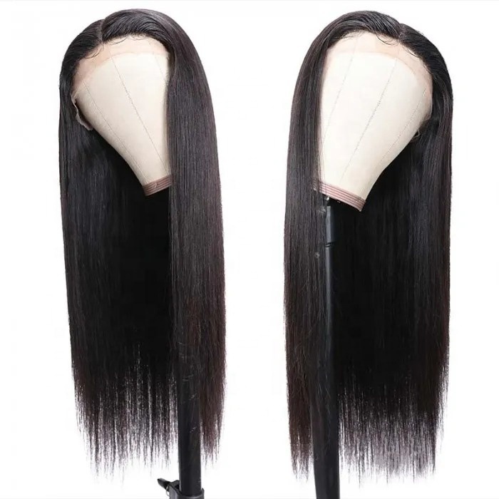 Natural 10-30 inch Long Straight  Real Human Hair Wigs  13x4 Lace Front Human Hair Wigs for Woman