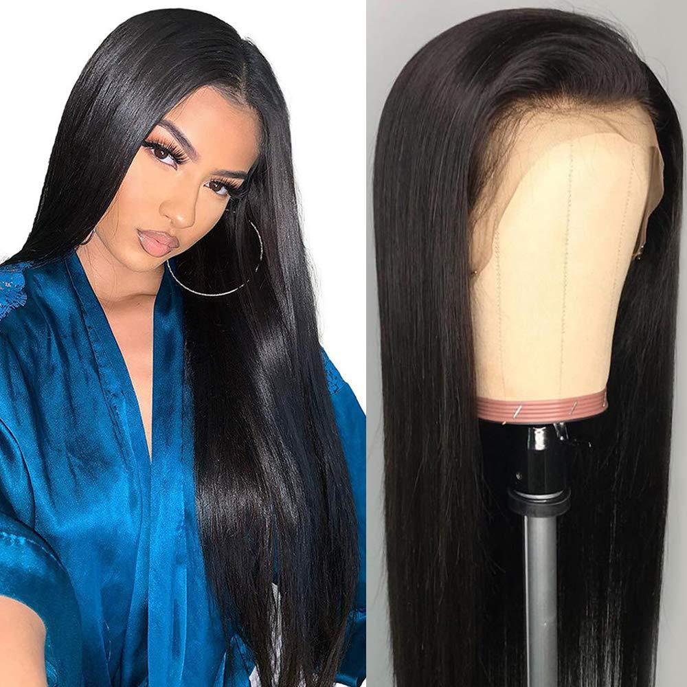 Natural 10-30 inch Long Straight  Real Human Hair Wigs  13x4 Lace Front Human Hair Wigs for Woman