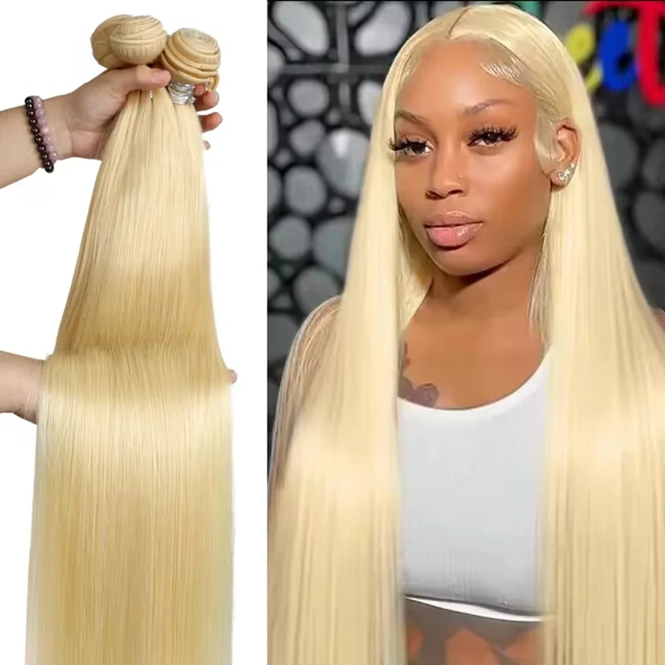 Straight 613 Honey Blonde Remy Bundles 100% Human Hair 3 4 Bundles Remy Hair Weft Extension