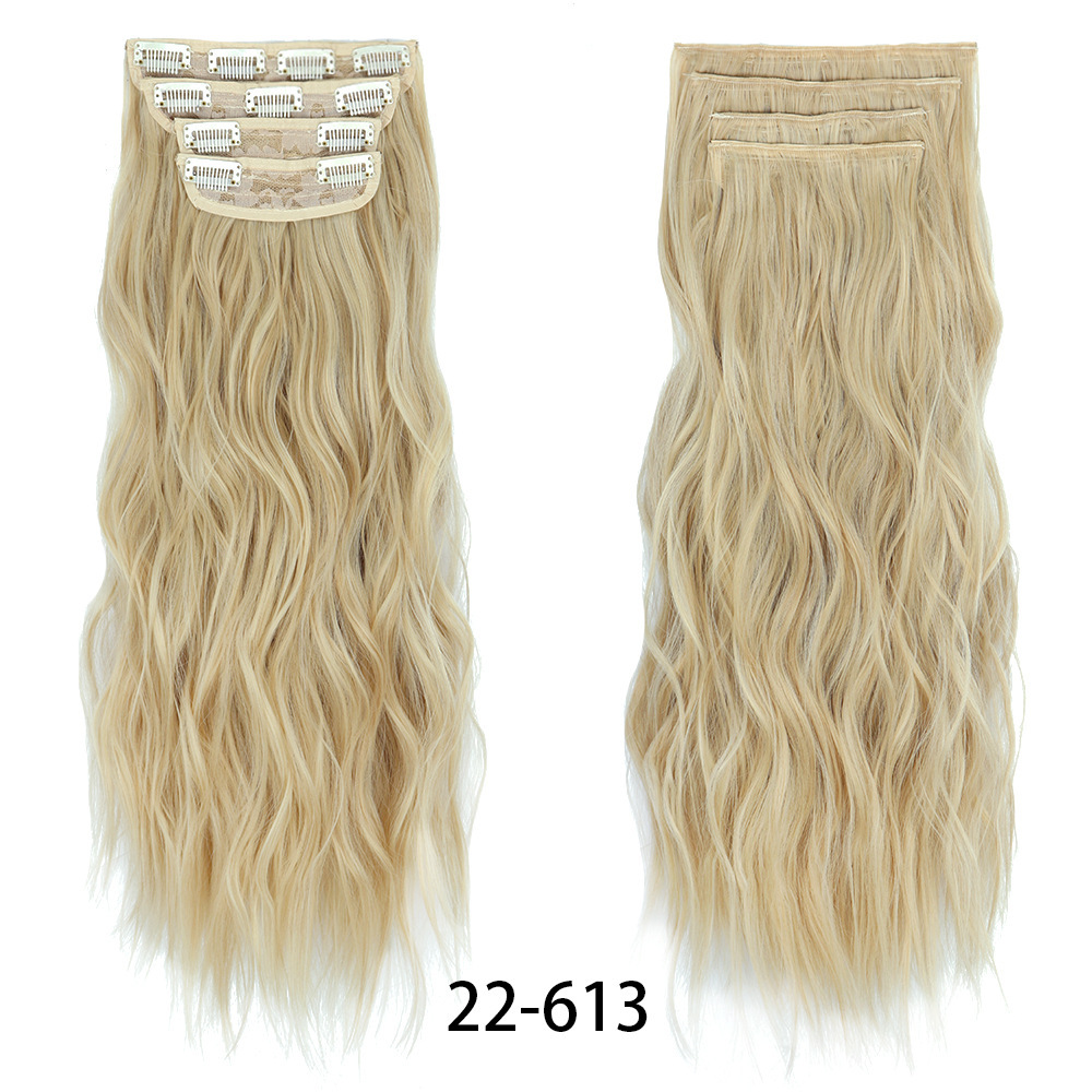 4 pcs Clip in Long Wavy Synthetic Hair Extension 20 Inch 200grams Thick Hairpieces