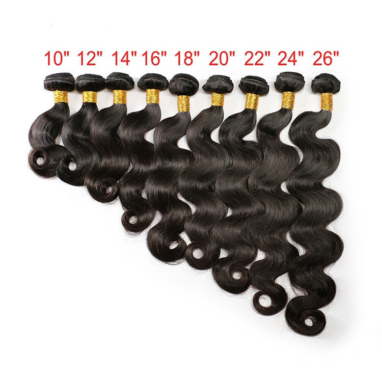 10A Body Wave Bundles Brazilian Hair Weave 3 PCS Human Hair Bundles Natural /Jet Black 8-30"Remy Hair Extensions
