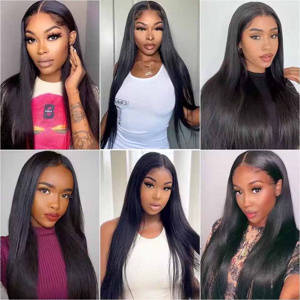 3 Bundles Straight Human Hair Weft 30 Inch 100% Human Hair Bundles Virgin Hair Weave Bundles Remy Hair Extensions