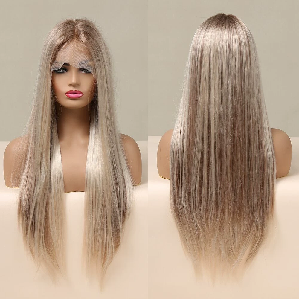 Ginger Orange Colo T Part 13*5*1 Lace Front Synthetic Wigs Daily Party Middle Wig Hair for Women  Natural Use