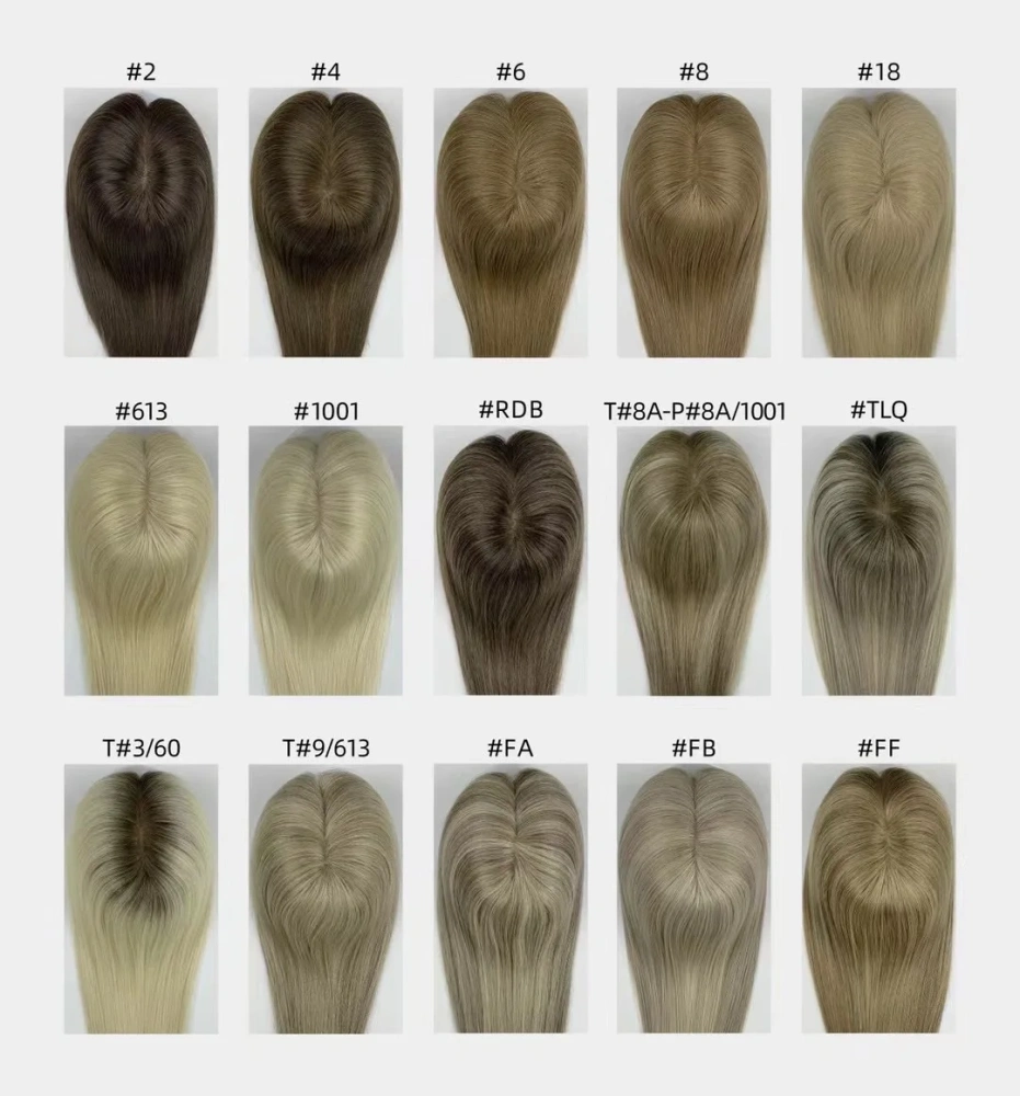 3X5 Inch Mono Base Clips In 100% Human Hair Topper For Women 14 Inch And 16 Inch Virgin Hair Women Topper Pieces