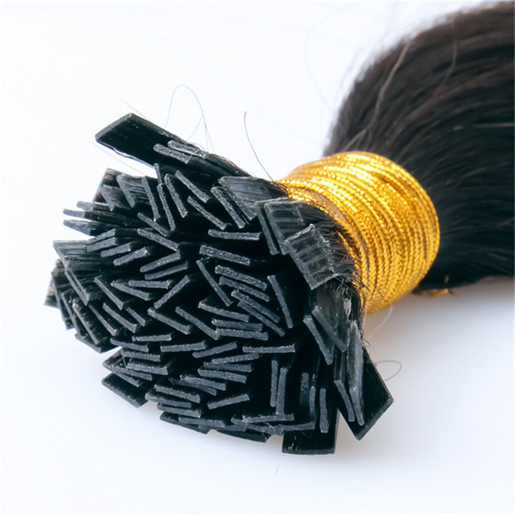 flat Tip Remy Human Hair Extensions #1B Pre Bonded Keratin Stick  100% Human Hair Extensions