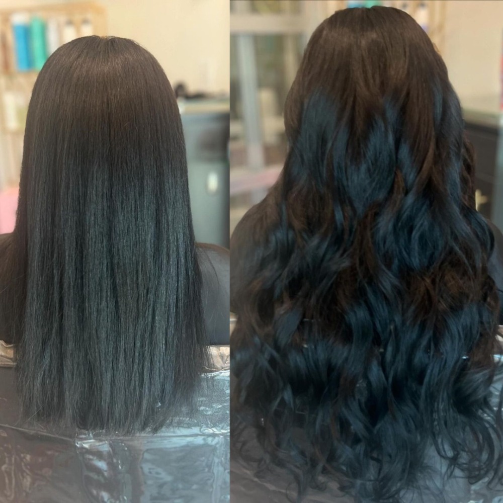 flat Tip Remy Human Hair Extensions #1B Pre Bonded Keratin Stick  100% Human Hair Extensions