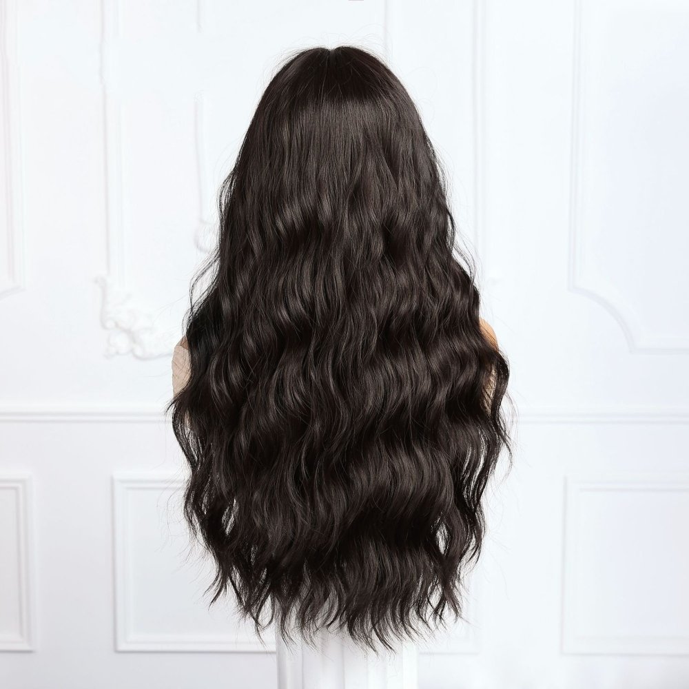 New Arrival Wigs with Bangs Water Ripple Long Curls for Women Atmosphere Wig High Quality Synthetic Heat Resistant Breathable Hair