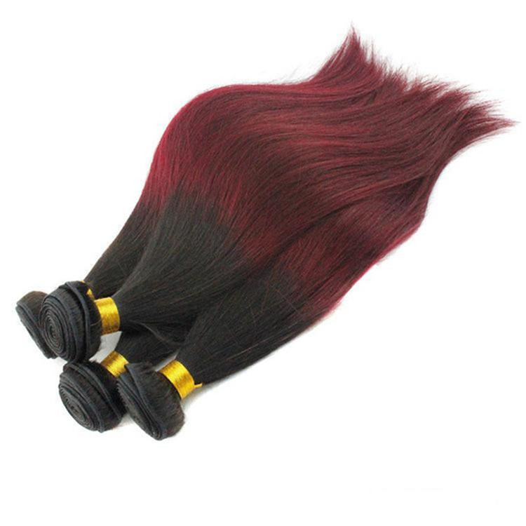 Ombre T99J  Bundles 3 Bundles  Wine Red Brazilian Unprocessed Human Hair Weave Extensions For Women