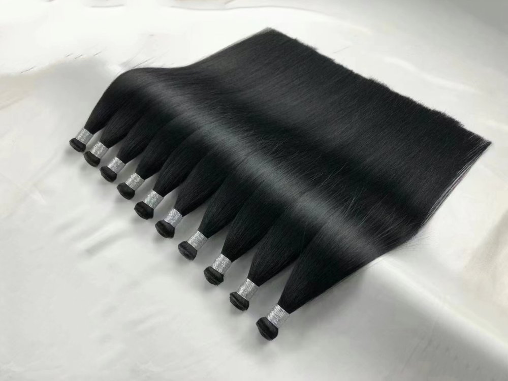 New Trend Genius Weft Hair Extensions 100g Virgin Hair Cuticle Aligned Can Be Cut Hand Tied Weft Genius Weft