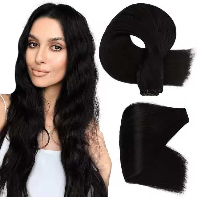 New Trend Genius Weft Hair Extensions 100g Virgin Hair Cuticle Aligned Can Be Cut Hand Tied Weft Genius Weft
