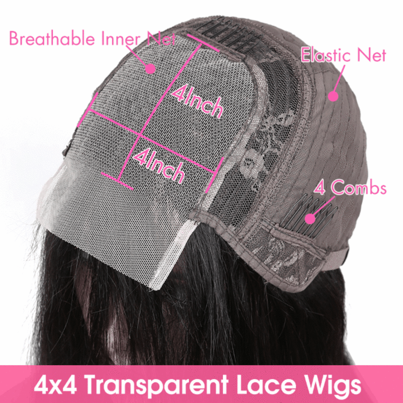 Bob Lace Wig Black Curly For Women 4x4v kinky Curly Wave Human Hair Wigs 100% Remy Natural Hair Short Lace Frontal Wigs