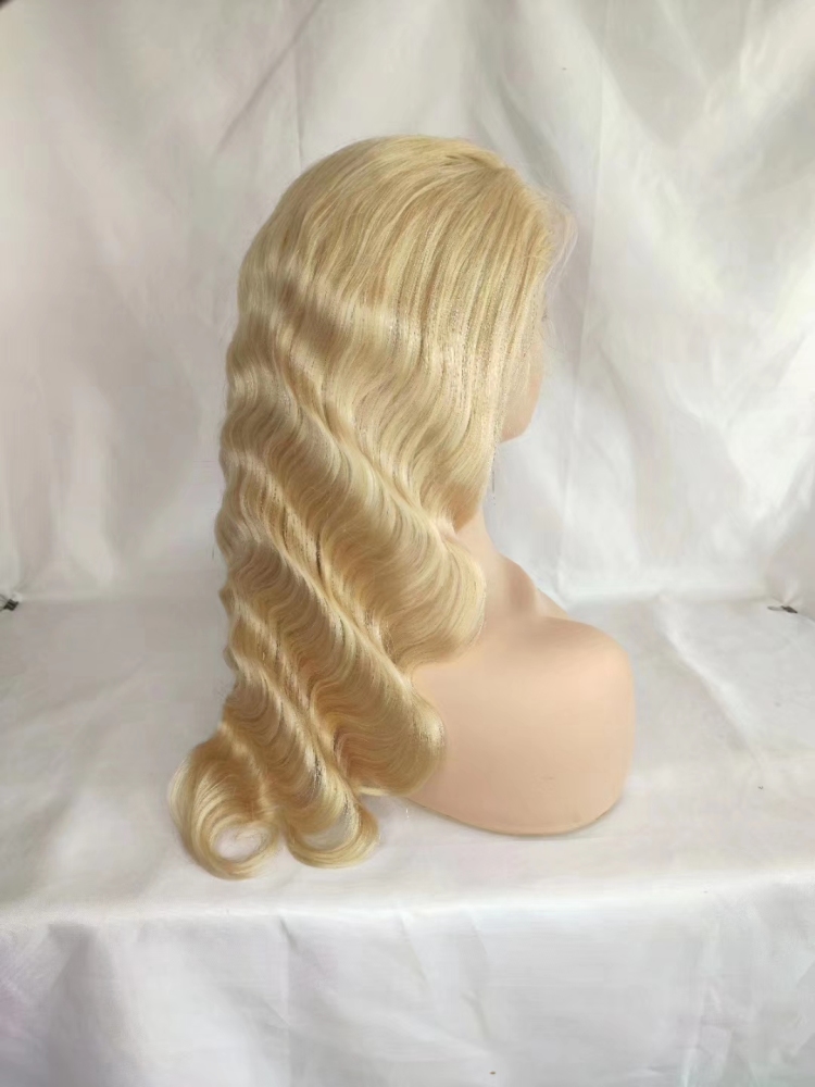 613 Blonde Wig Body Wave Wigs Human Hair 4x4 Lace Frontal Wig Transparent Lace 180% Density Lace Front Human Hair Wig