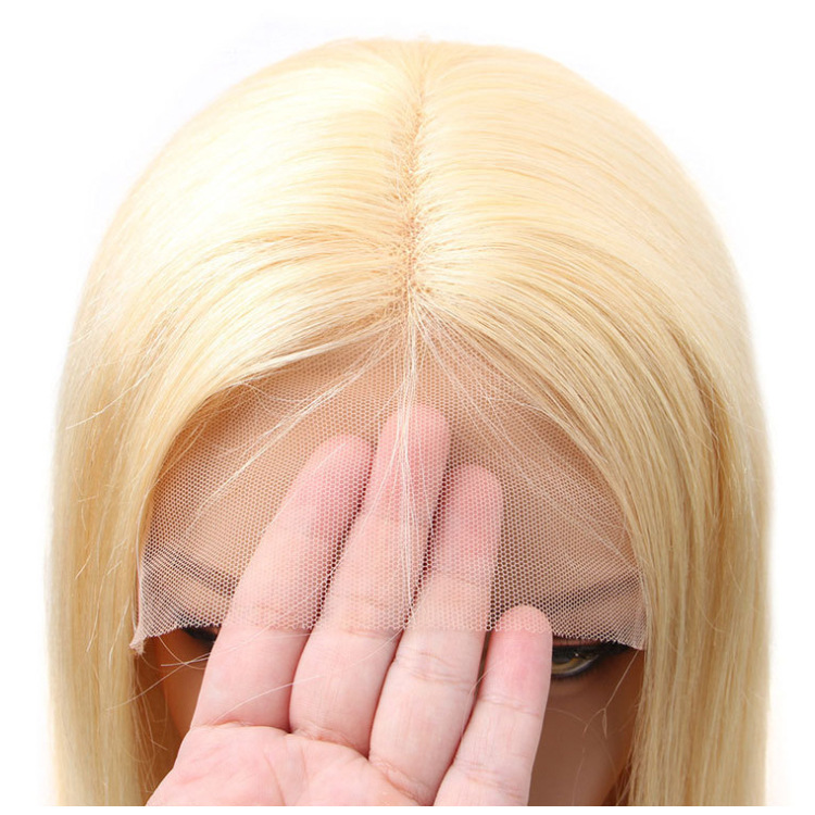 Straight 613 Blonde 13x4  Lace Front Wig Human Hair Brazilian Transparent 13x4 Lace Frontal Wigs For  Women