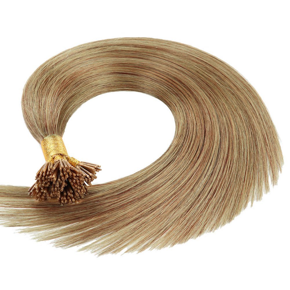 9A  100g Brown 10 # Pre Bonded Keratin I Tip Fusion Hair Extensions Soft Straight Fusion  Human Hair Extensions