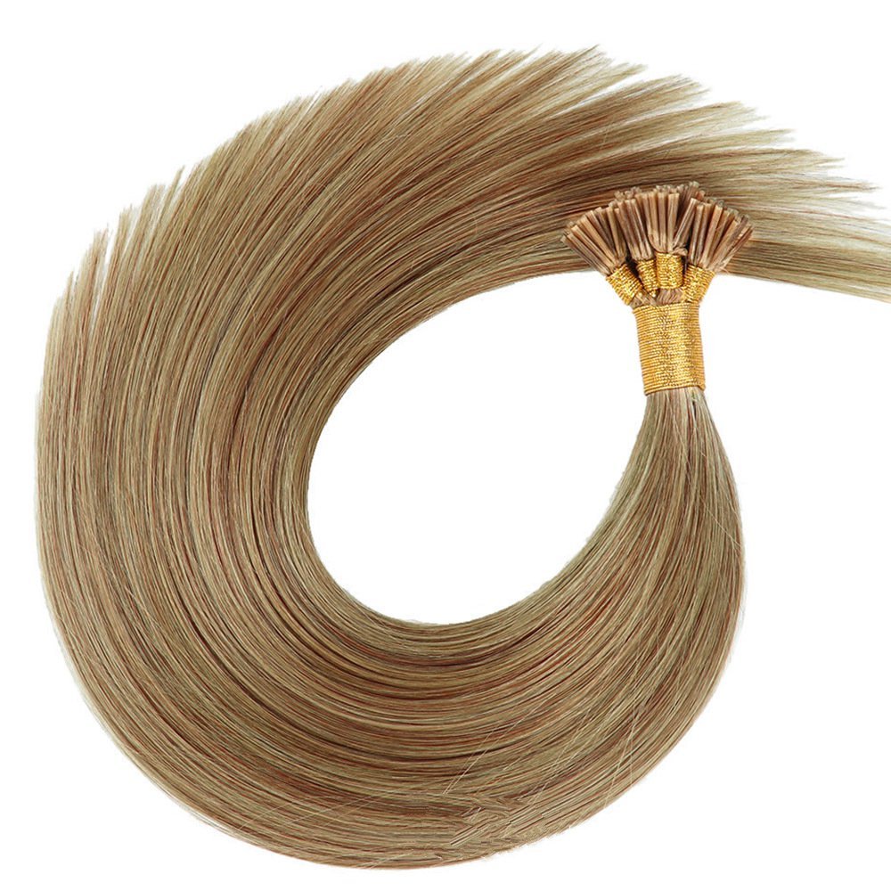 9A  Brown 10 # Pre Bonded Keratin I Tip Fusion Hair Stick Hair Extensions 100% Real Human Hair 100gr/Pac