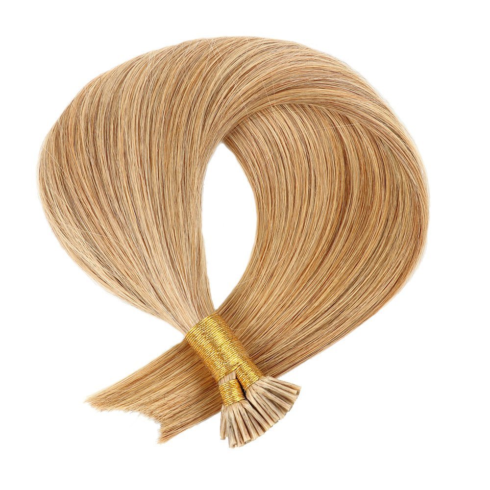 9A Light Brown  16# Straight I Tip Hair Extensions Natural 100% Real Human Fusion