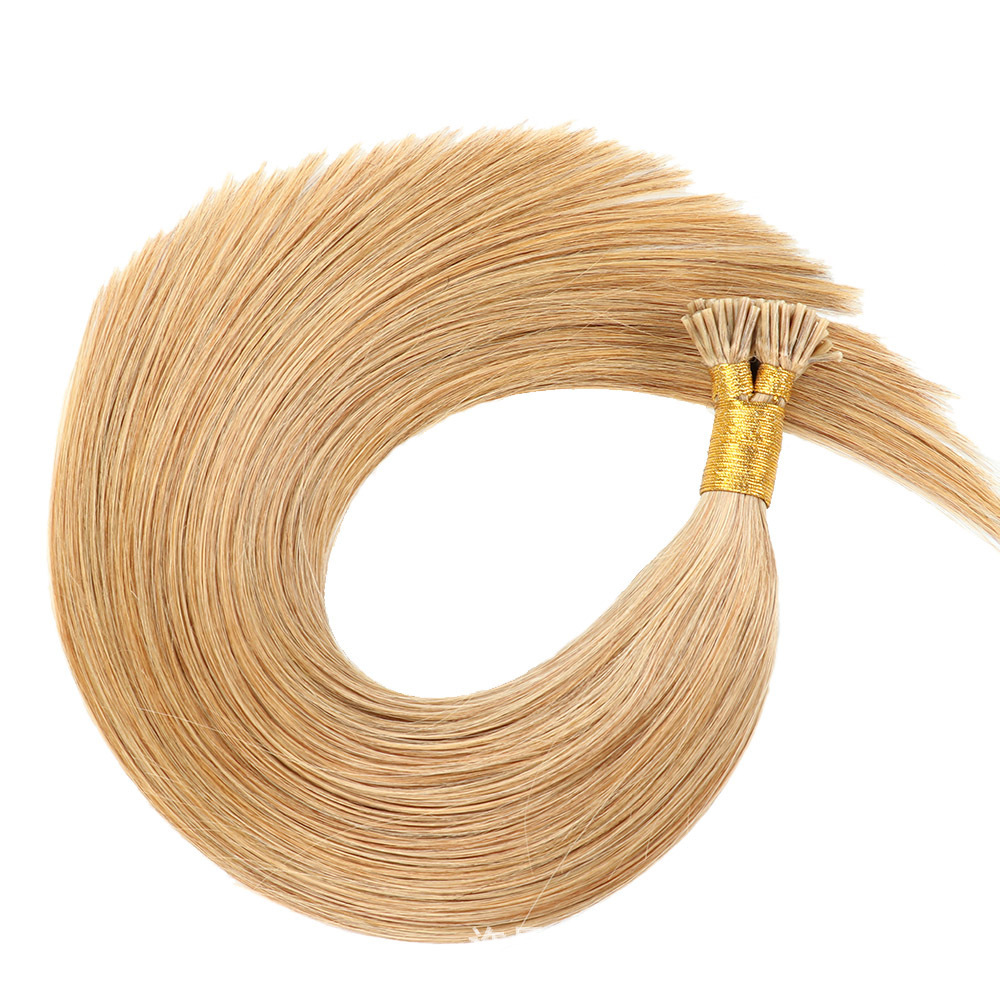 9A Light Brown  16# Straight I Tip Hair Extensions Natural 100% Real Human Fusion