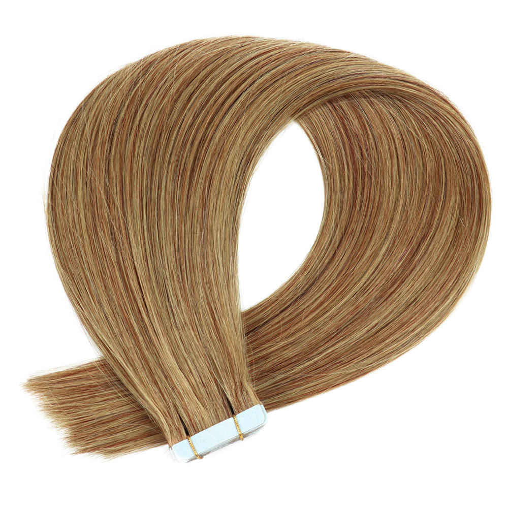 20pcs Light Brown #10 Tape In Hair Extensions 50 grams  Virgin Remy Hair Extensions Seamless Human Hair Skin Weft