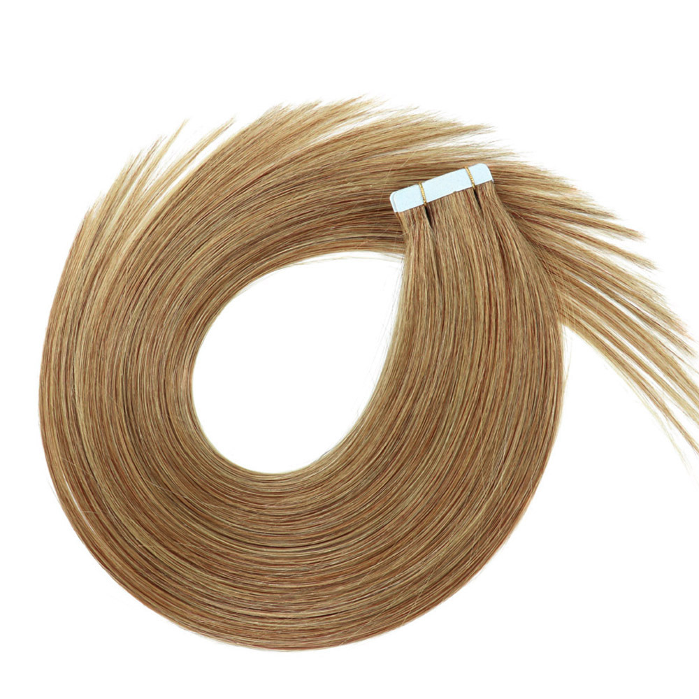 20pcs Light Brown #10 Tape In Hair Extensions 50 grams  Virgin Remy Hair Extensions Seamless Human Hair Skin Weft