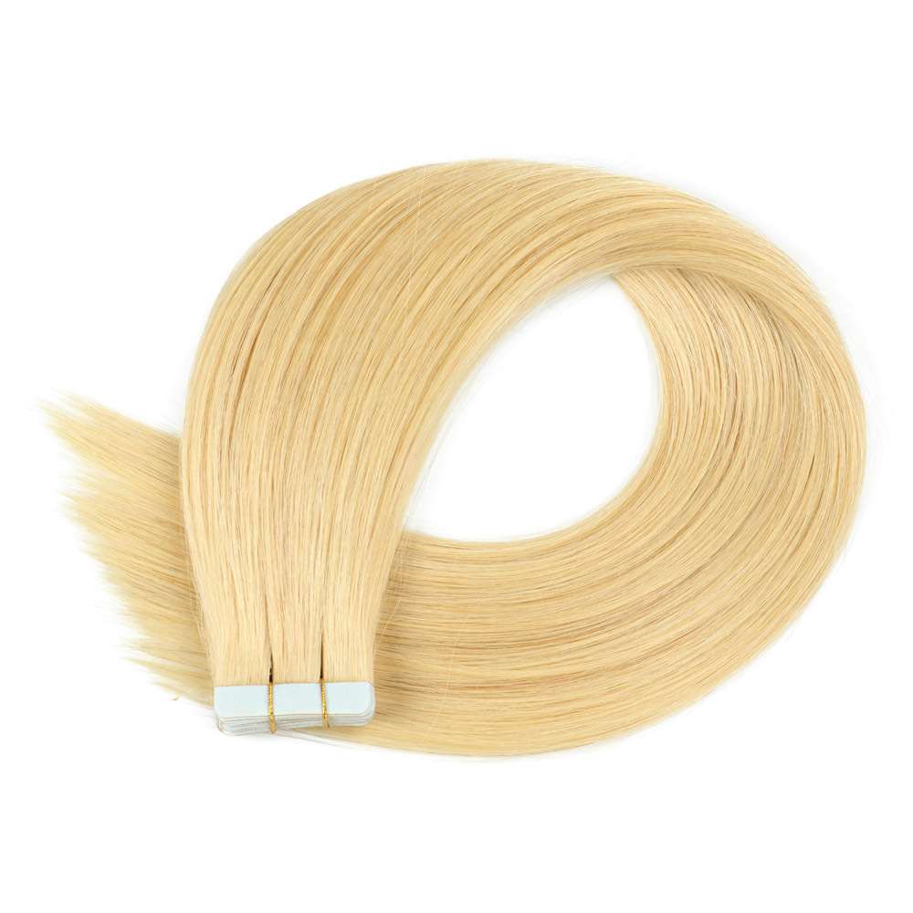 20pcs 50grams Grey Blonde #24 Tape In Remy Hair Extensions Virgin Remy Hair Extensions Seamless  tape hair