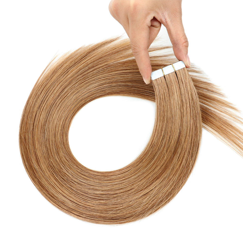 20pcs 50grams Honey Blonde #27 Tape In Remy Hair Extensions Virgin Remy Hair Extensions Seamless  tape hair